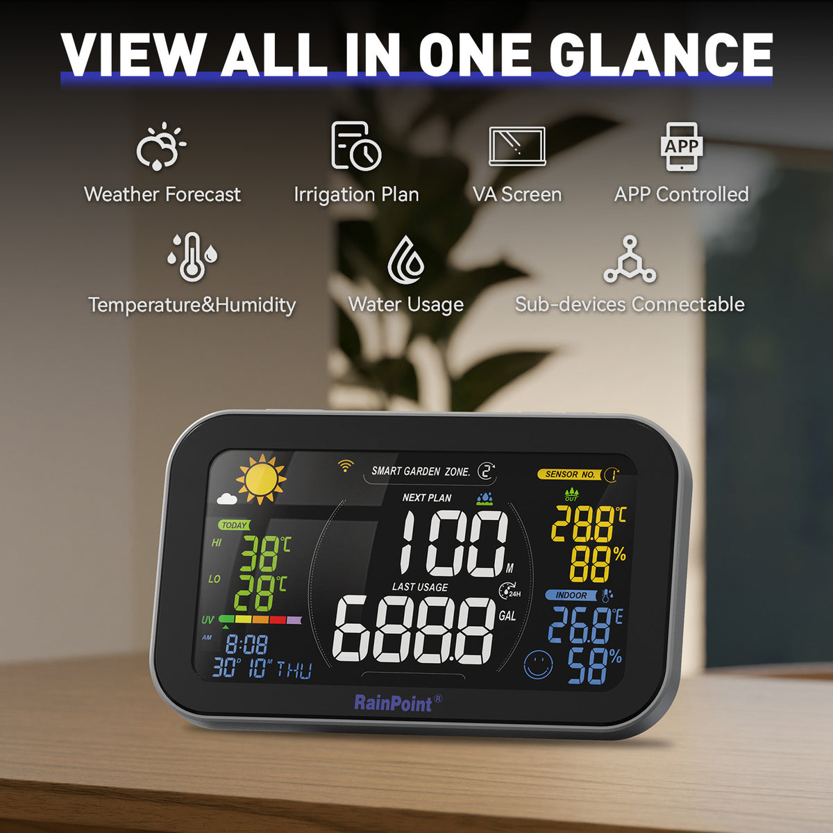 Digital Color Display Wireless Indoor/Outdoor Thermometer