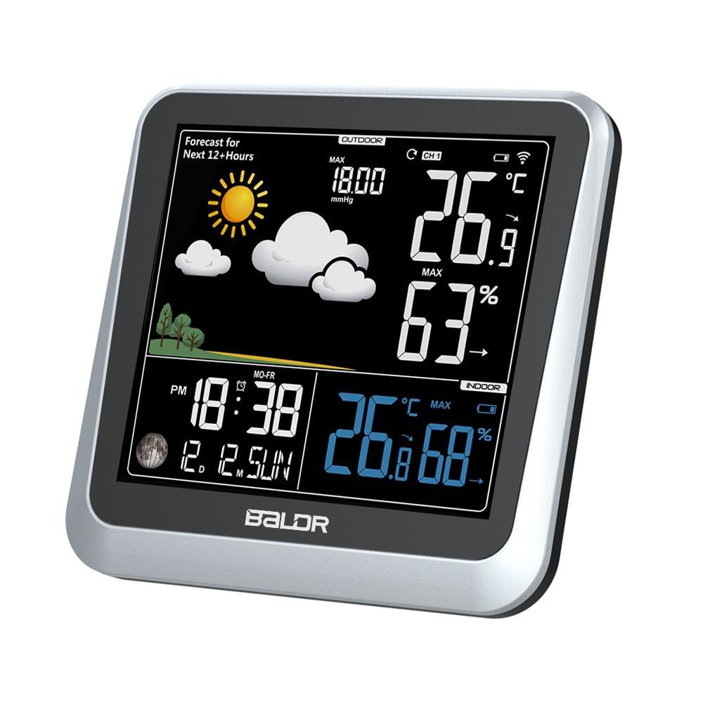 Baldr TH0127BL1 Indoor & Outdoor Thermometer with Sensor Black