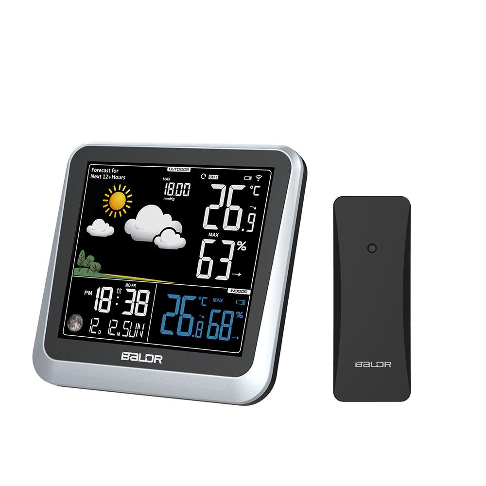 BALDR H57146 - Station météo avec écran LCD couleur HD, Mini