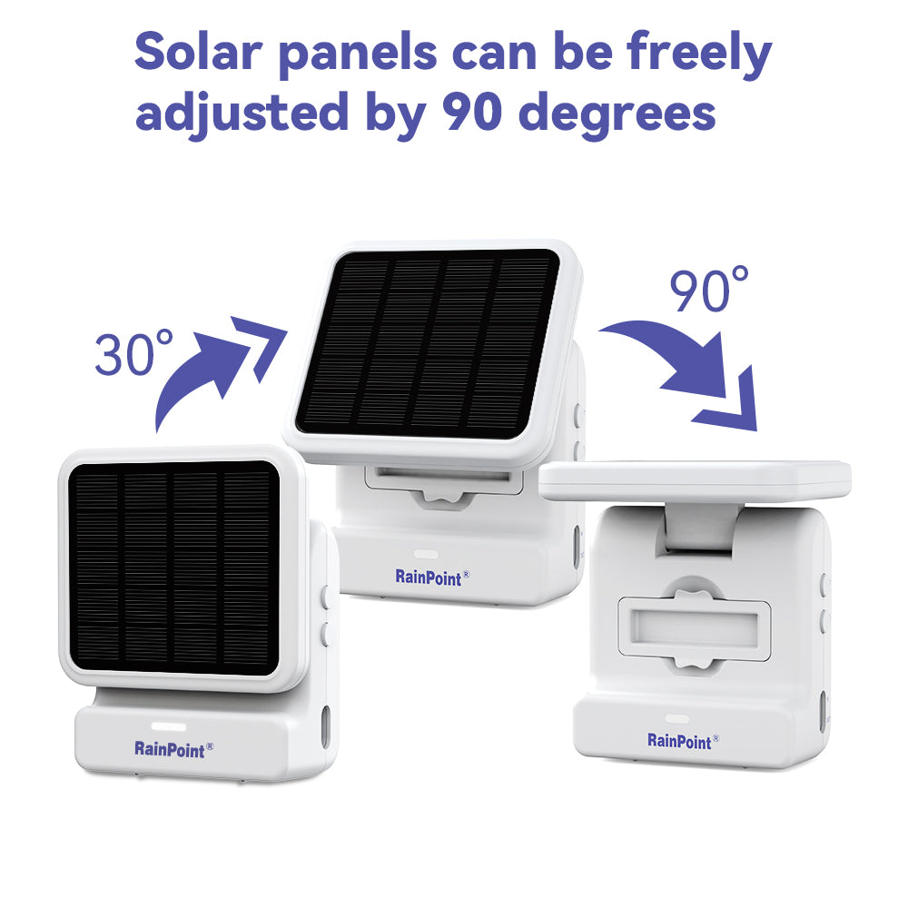 RainPoint Wi-Fi App-Controlled Indoor Watering Timer, Solar Panel Powered Pump, Rain Delays, Smart Scheduling for House Plants While You are Away, Includes Mini Wifi Gateway Hub