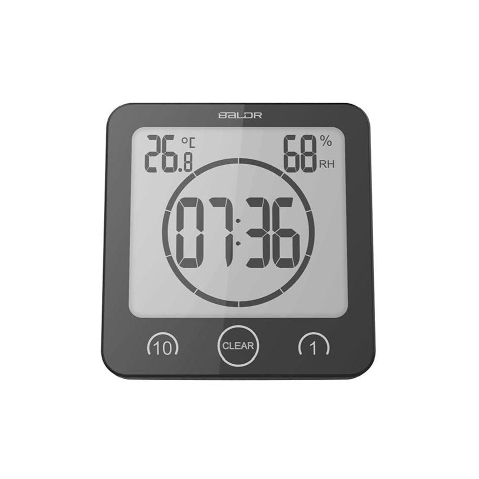 Baldr Bathroom Clock LCD Waterproof Shower