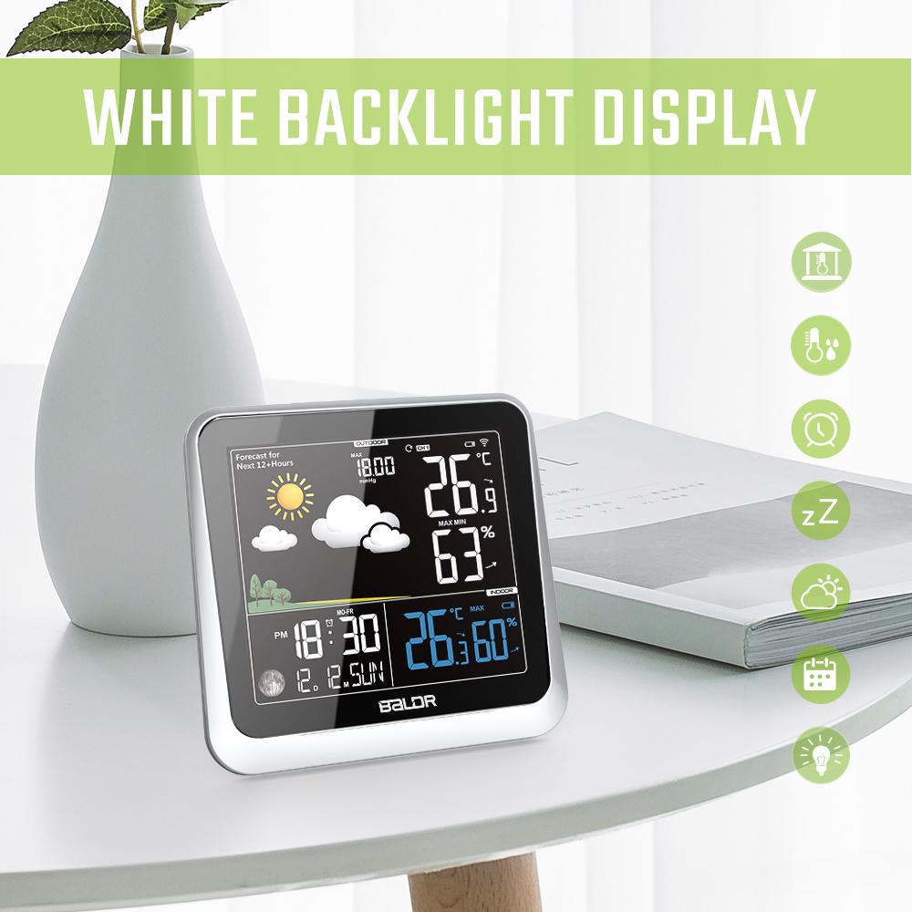 Baldr Wireless Digital Thermometer Hygrometer Motion Activated Backlight  LCD Display Weather Station Comfort Level Remote Sensor