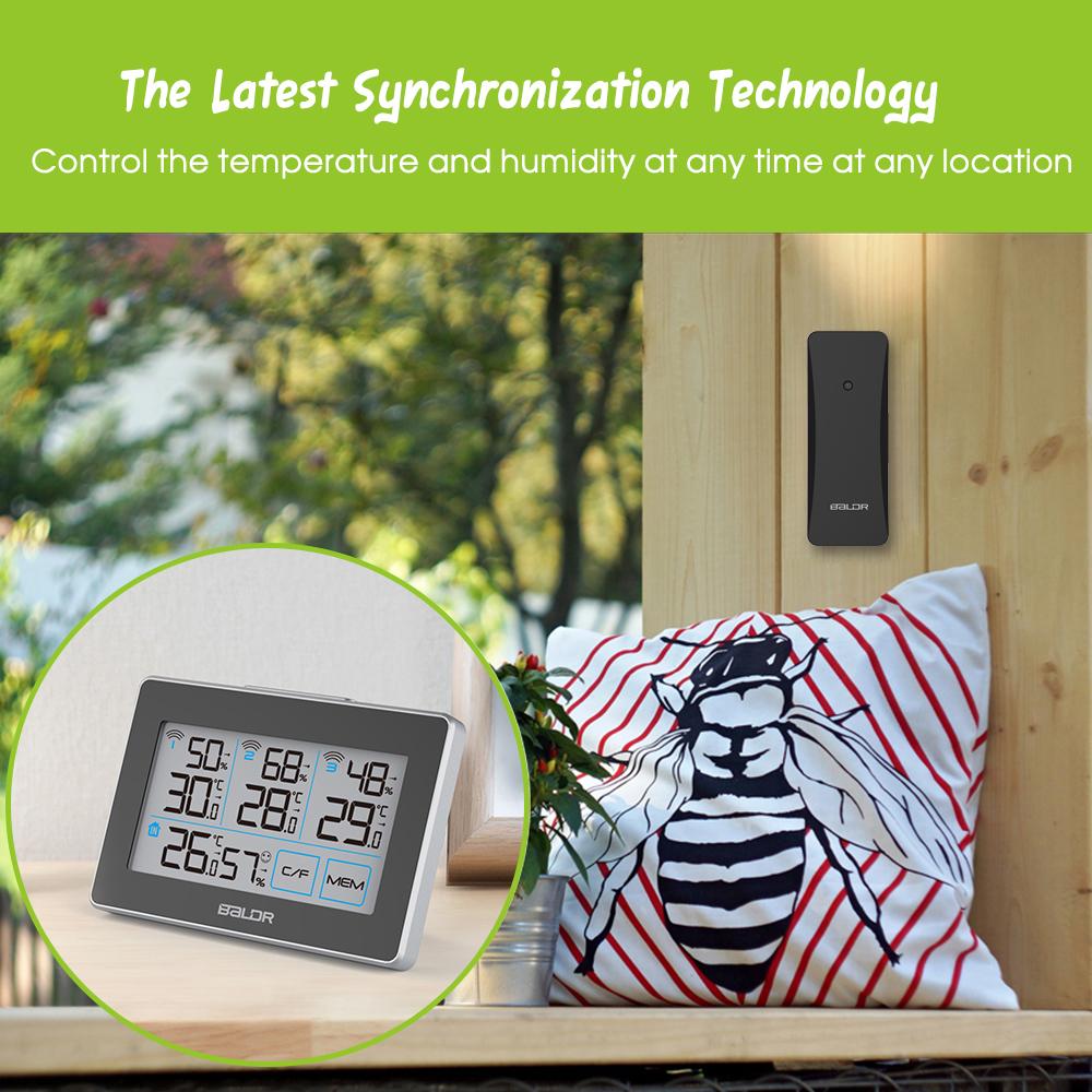 Touchscreen Weather Station With Wireless Sensor - BALDR Electronic