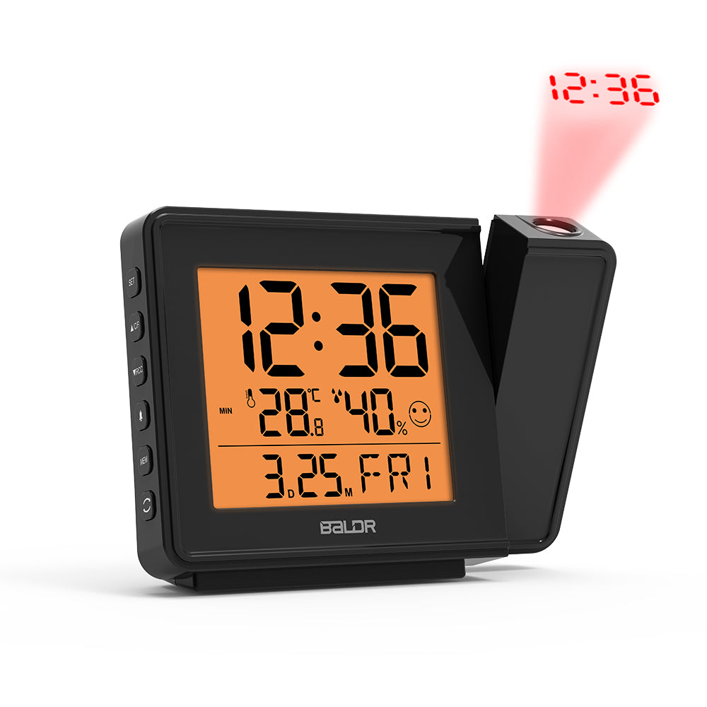 BALDR Digital Time Projection Alarm Clock WWVB Atomic Time