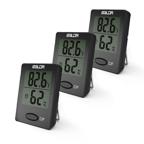 Baldr TH0119BL1 Mini Digital Hygrom Thermometer Black